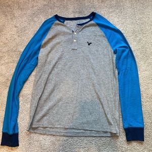 Mens Grey Large Heritage American Eagle Thermal  Shirt